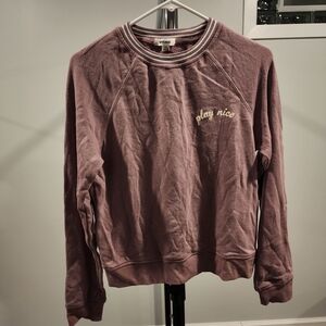 Garage Women's Mauve 'Play Nice' Sweatshirt